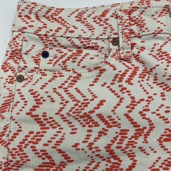 GAP SUMMER CUT OFFS SHORTS SIZE 25 ORANGE AND WHITE - Picture 2 of 6